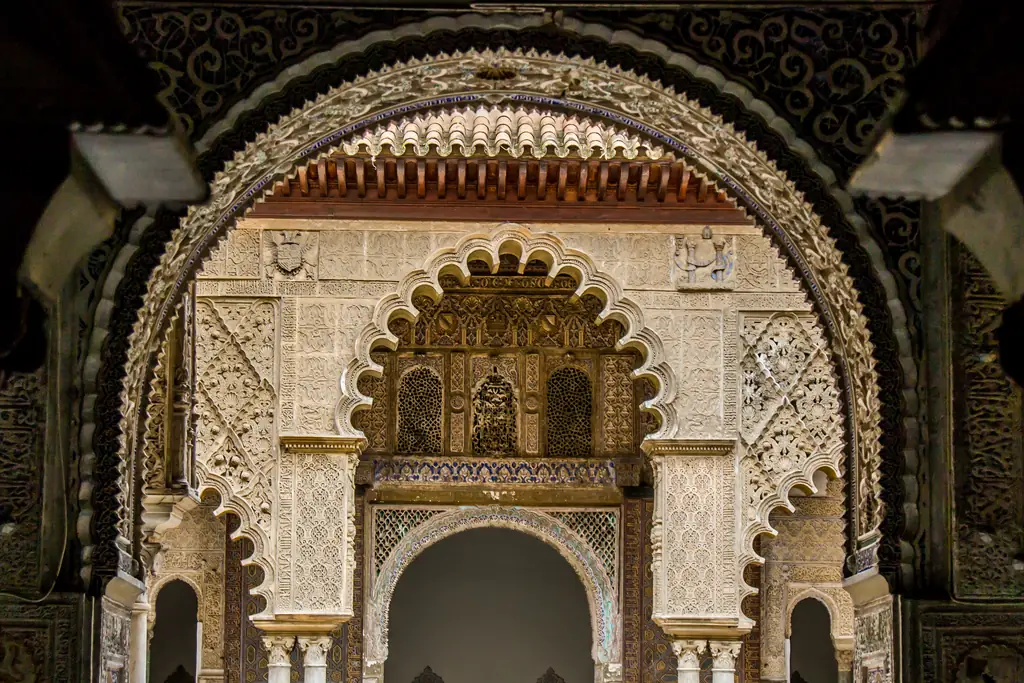Horseshoe arches of the Hall of the Ambassadors, seen from the Patio de las Doncellas